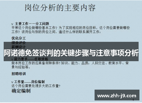 阿诺德免签谈判的关键步骤与注意事项分析